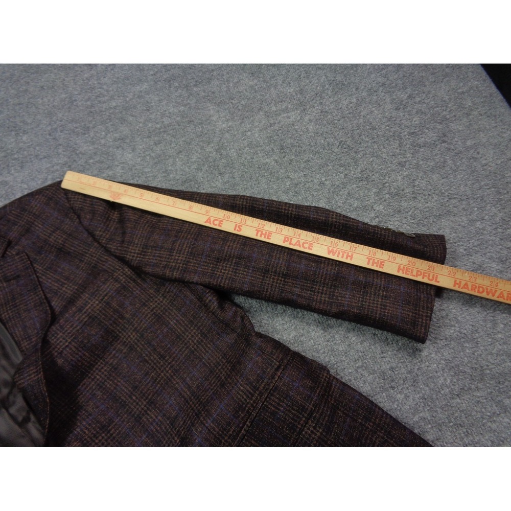 Joseph Abboud Heritage Blazer 44S Glen Check Plaid Reda Super 110's Wool - Picture 15 of 16